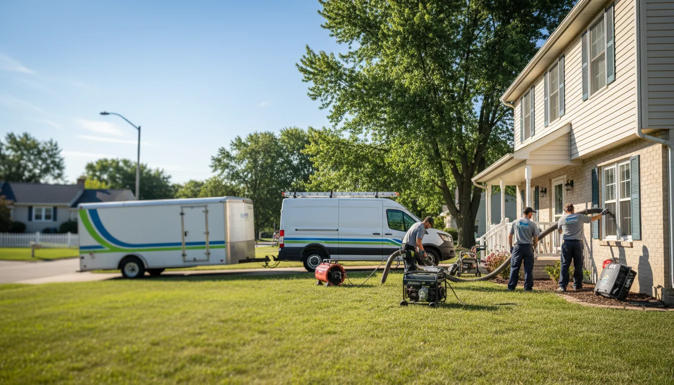 Flooded Basement Restoration And Cleanup With Repair in Mitchell, IN near me